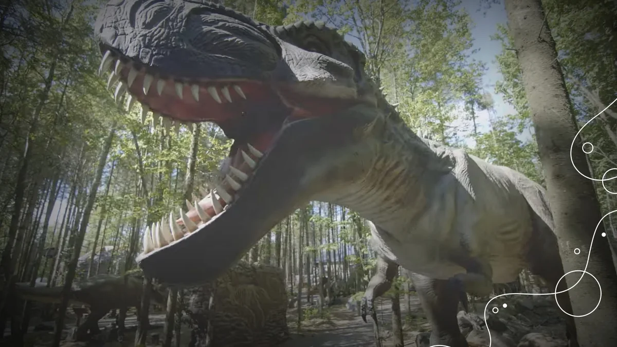 Tyrannosaure grandeur nature dans la forêt de Vol 315